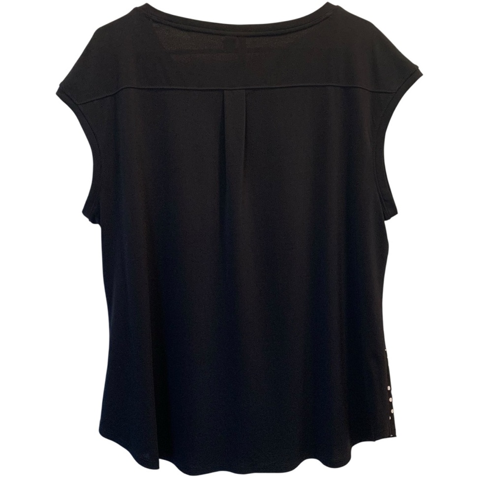 Elle Black and White Polka Dot Sleeveless Women's Top - XL - Picture 2 of 9